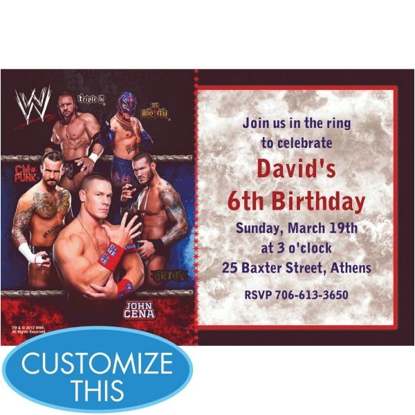 Wwe Birthday Invites Wwe Custom Invitation My Prince Evan Pinterest Wwe Birthday Invites Wwe Custom Invitation My Prince Evan Pinterest