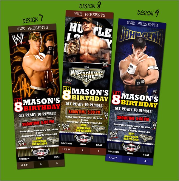 Wwe Birthday Invites Wwe Wrestling Ticket Birthday Party Invitation Cena Raw Ebay Wwe Birthday Invites Wwe Wrestling Ticket Birthday Party Invitation Cena Raw Ebay