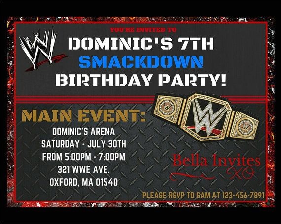 Wwe Wrestling Party Invitations Best 20 Wwe Party Ideas On Pinterest