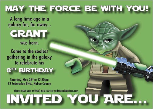 Yoda Birthday Invitations Jackson S 5th Birthday On Pinterest