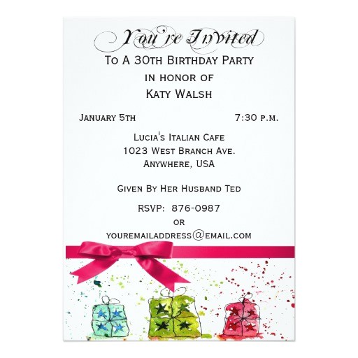 Zazzle 30th Birthday Invitations 30th Birthday Party Personalized Invitation