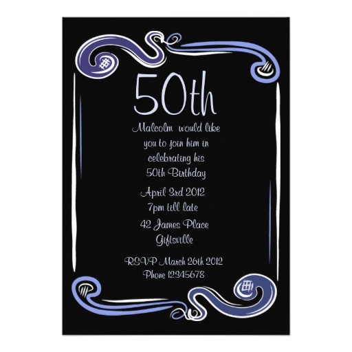 Zazzle 50th Birthday Invitations 50th Birthday Party Invitation 5" X 7" Invitation Card