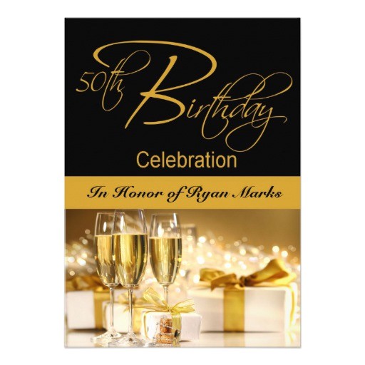 Zazzle 50th Birthday Invitations 50th Birthday Party Personalized Invitation 5" X 7