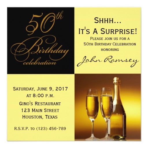 Zazzle 50th Birthday Invitations Surprise 50th Birthday Party Invitations