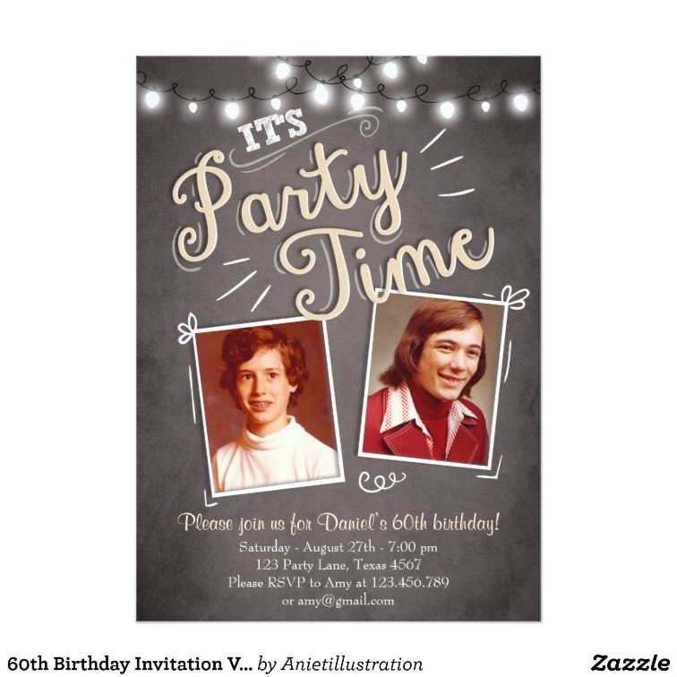 Zazzle 60th Birthday Invitations 60th Birthday Invitation Vintage Sixty Birthday