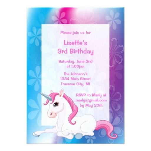 Zazzle Unicorn Birthday Invitations Unicorn Birthday Party Invitations
