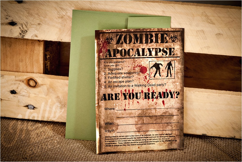 Zombie Baby Shower Invitations the Walking Dead Season 3 Premiere Party — Hello My Sweet