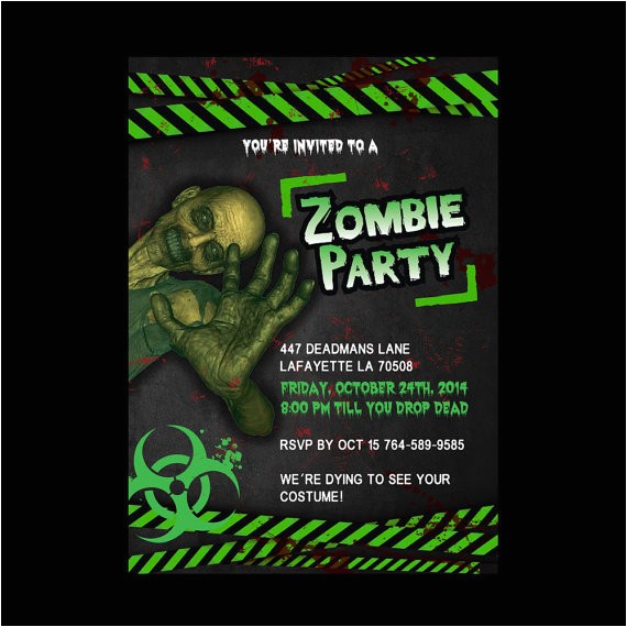 Zombie Baby Shower Invitations Zombie Birthday Invitations – Gangcraft