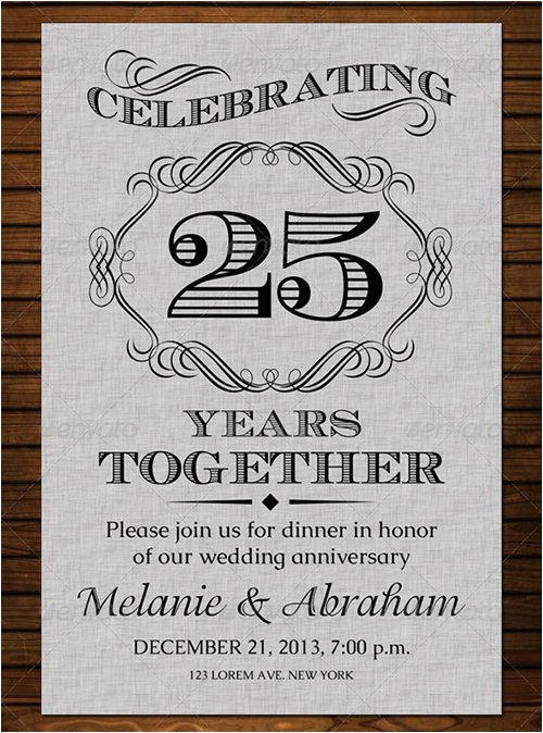 25th Wedding Anniversary Invitation Cards Free Download 19 Anniversary Invitation Template Free Psd format