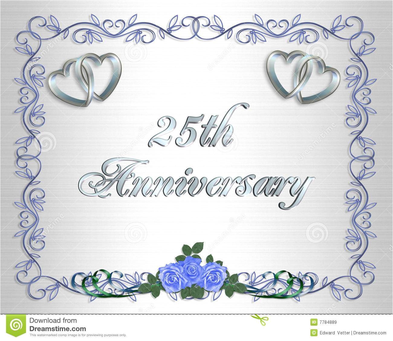 25th Wedding Anniversary Invitation Cards Free Download Wedding Anniversary Invitation Template Free