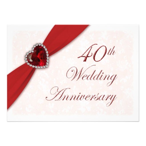 40 Wedding Anniversary Invitations 40th Wedding Anniversary Quotes Quotesgram