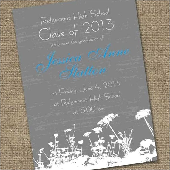 4×6 Graduation Invitations Chalkboard Grad Announcement Design 5×7 or 4×6 Invites