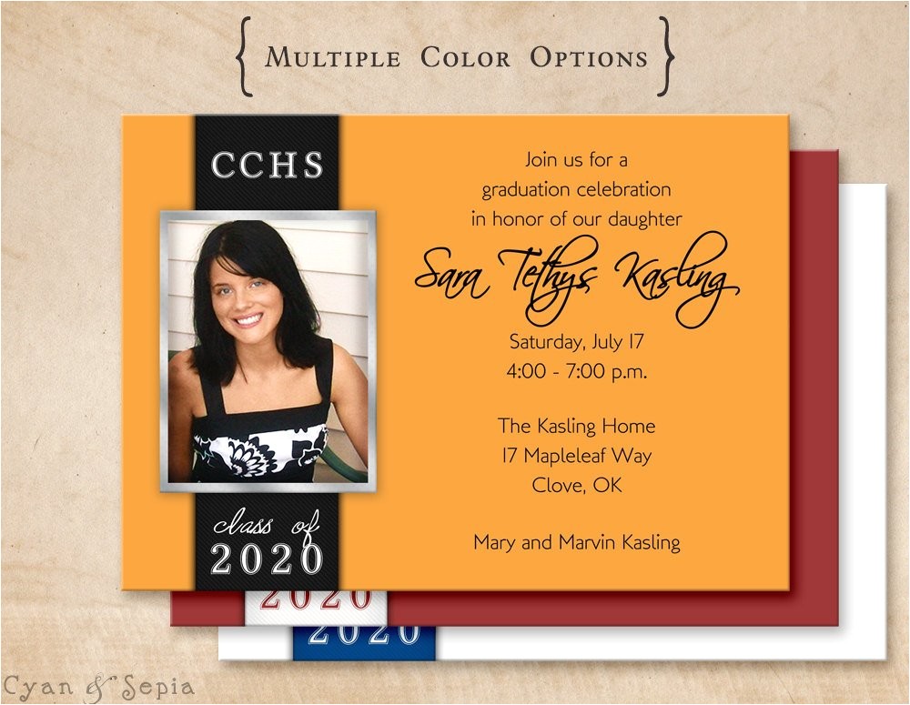 4×6 Graduation Invitations Printable Graduation Party Invitation 4 25×5 5 4×6 or 5×7