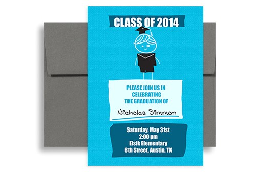 5th Grade Graduation Invitations 2018 Elementary 5th Grade Graduation Announcement Sample