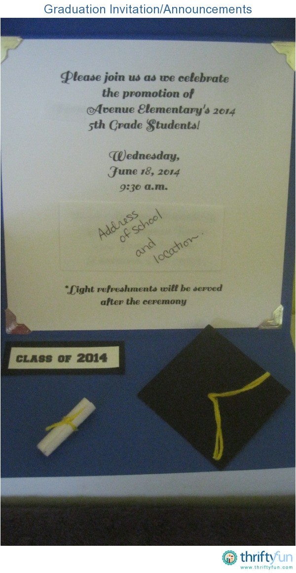 5th Grade Graduation Invitations Graduation Announcements Thriftyfun