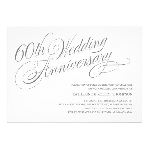 60th Wedding Anniversary Invitations Free Templates 60th Wedding Anniversary Invitation Templates