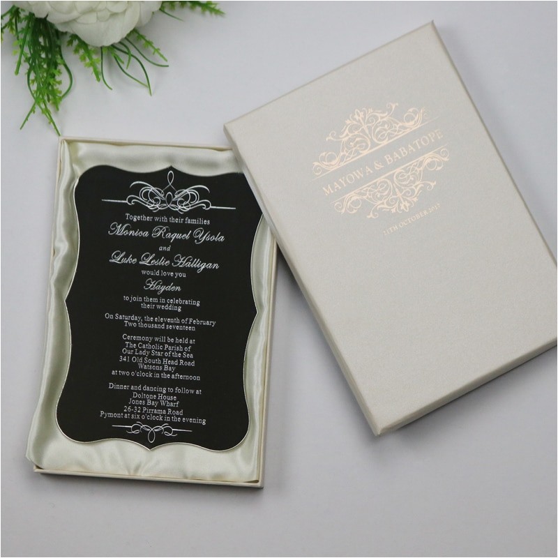 Acrylic Wedding Invitations with Box 30 Personalized Luxury Customized Acrylic Wedding