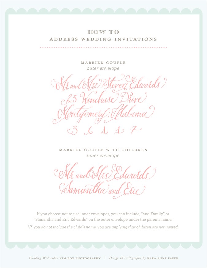 Addressing Wedding Invitations to A Family How to Address Wedding Invitations A Family with One Child
