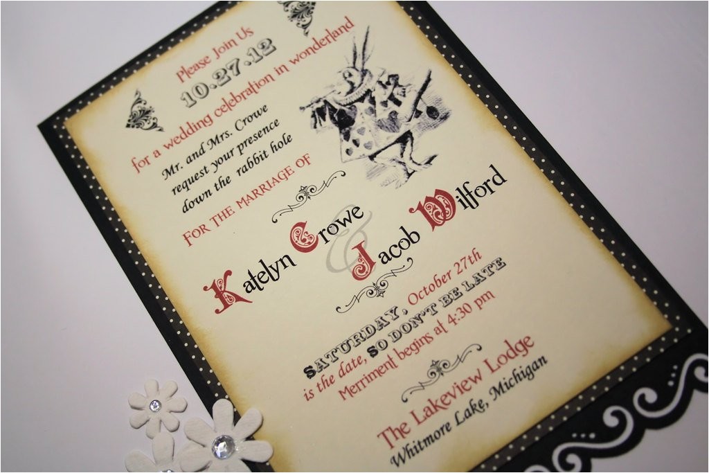 Alice In Wonderland Wedding Invitation Template Alice In Wonderland Wedding Invitation Vintage In Appearance
