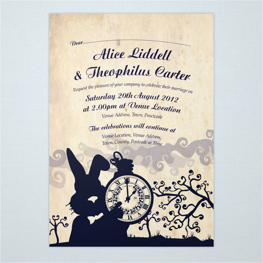 Alice In Wonderland Wedding Invitation Template Wedding On Pinterest Alice In Wonderland Boutonnieres