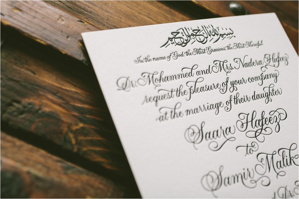 Arabic Style Wedding Invitations Press 39 D Letterpress Wedding Invitation Ideas From Bella