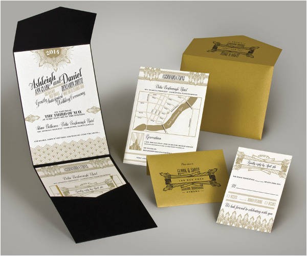 Art Deco Wedding Invitations Free Download 10 Art Deco Wedding Invitations Free Psd Vector Ai