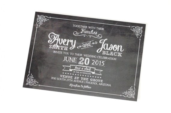 Avery Labels for Wedding Invitations Avery Chalkboard Wedding Invitation Sample Set Black and
