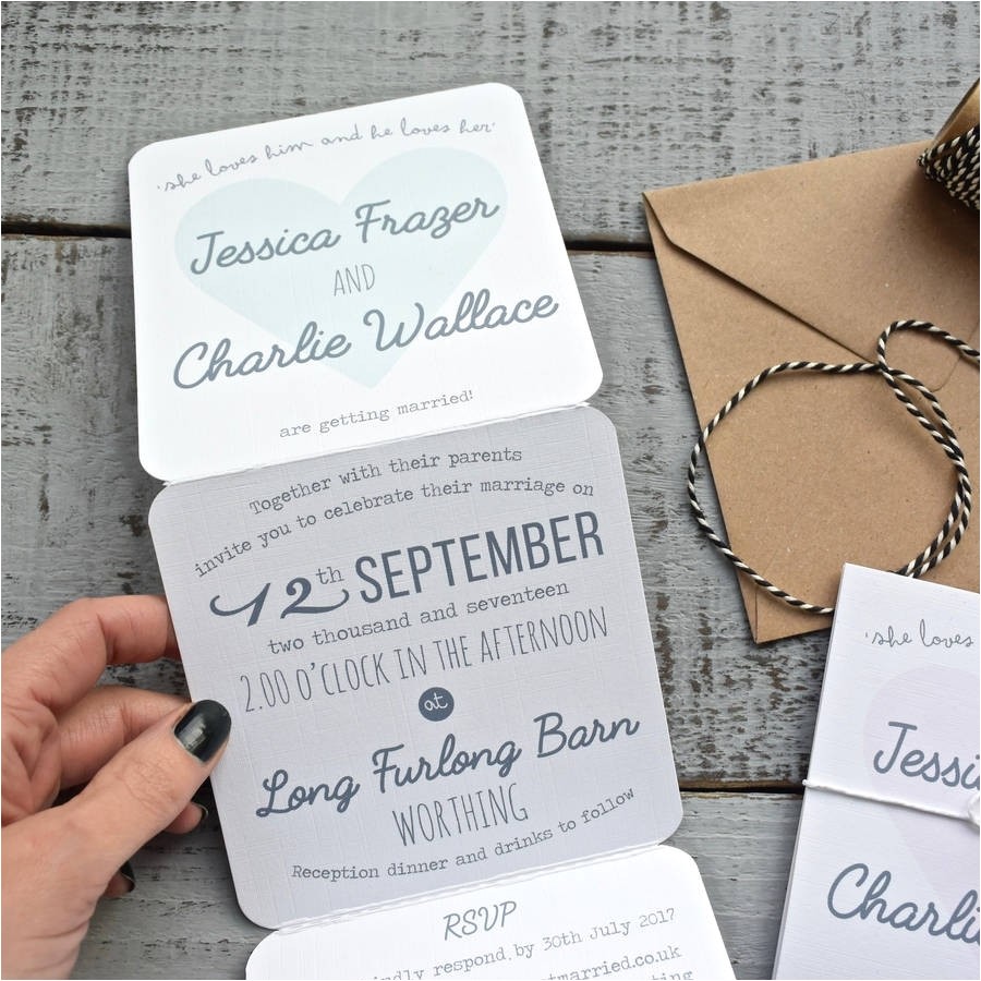Back Pocket Wedding Invitations Pocket Wedding Invitation Kits Simple and Stylish Design