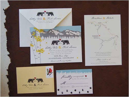 Bear Wedding Invitations Love Bears Wedding Invitation Suite Paperfish Designs