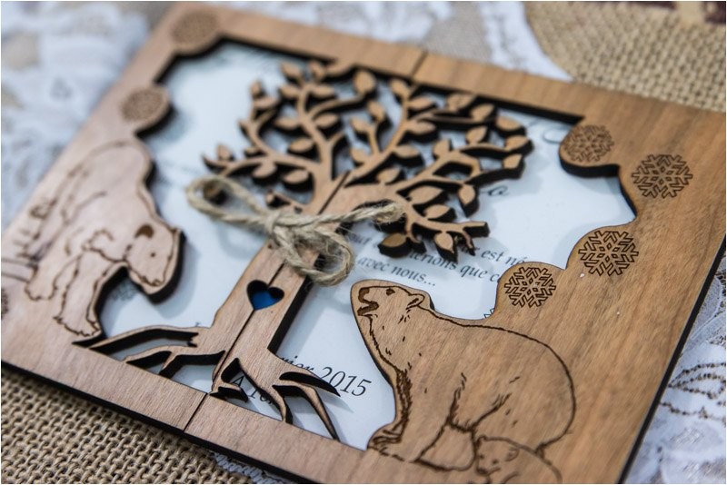 Bear Wedding Invitations Polar Bear Wedding Invitation 35 Wood Wedding Invitation