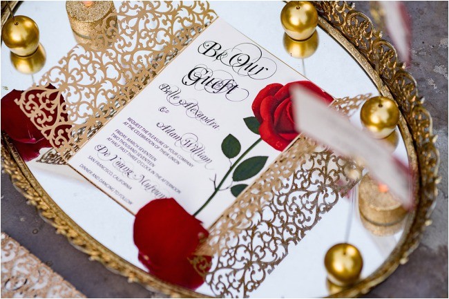 Beauty and the Beast Inspired Wedding Invitations top 5 Beauty and the Beast Wedding Invitations Be Our Guest