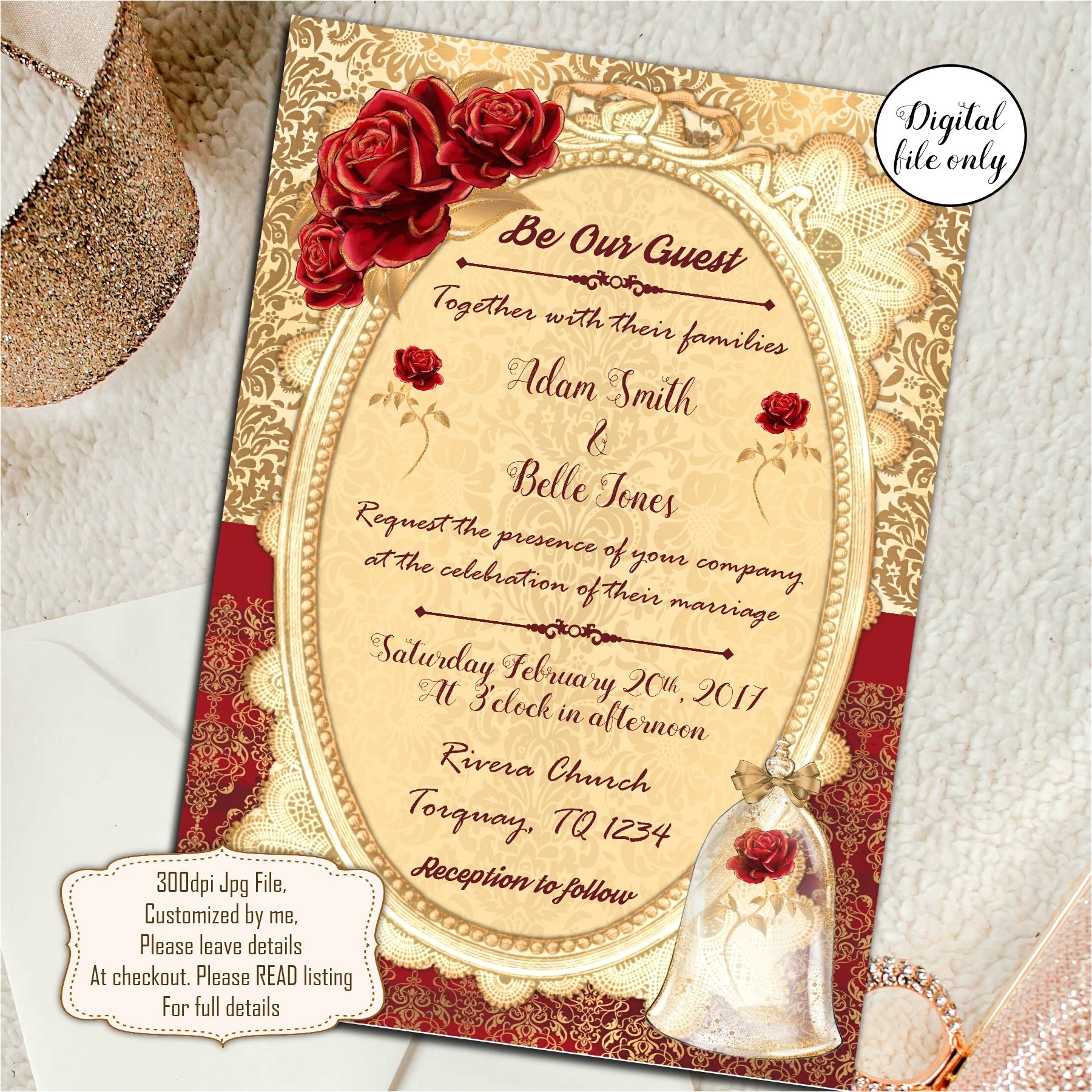Beauty and the Beast Wedding Invites Beauty and the Beast Wedding Invitations Wedding Invite Red Beauty and the Beast Wedding Invites Beauty and the Beast Wedding Invitations Wedding Invite Red