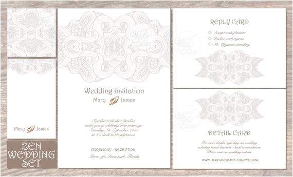 Blank Wedding Invitation Sets Blank Invitation Wedding Invitation Set Number 9 5 by Wedelen