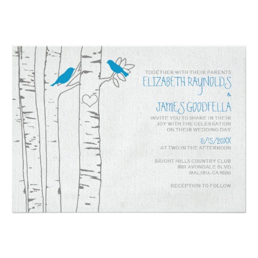 Bluebird Wedding Invitations Blue Birds Wedding Invitations Zazzle