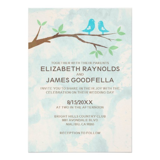 Bluebird Wedding Invitations Rustic Blue Bird Wedding Invitations 5 Quot X 7 Quot Invitation