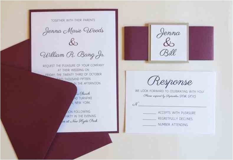 Burgundy and Ivory Wedding Invitations Burgundy and Ivory Wedding Invitations Result for October