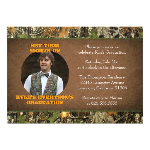 Camo Graduation Invitations Personalized Camouflage Graduation Invitations