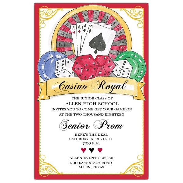Casino themed Wedding Invitations Casino Prom Invitations Paperstyle Casino themed Wedding Invitations Casino Prom Invitations Paperstyle