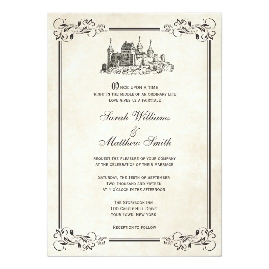 Castle Wedding Invitations Design Fairytale Castle Wedding Invitations Zazzle Com