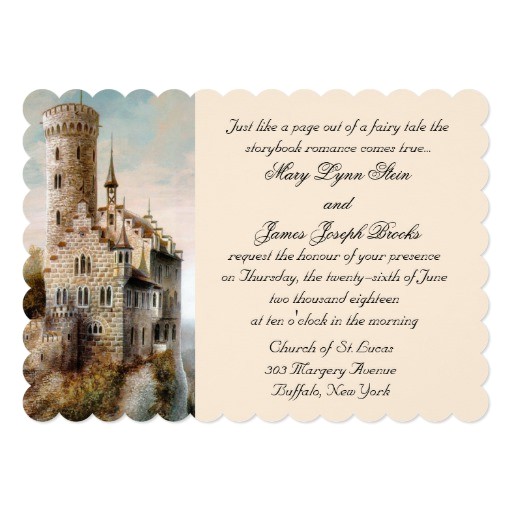 Castle Wedding Invitations Design Royal Fairytale Castle Wedding Invitation Zazzle
