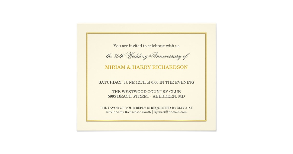 Cheap 50th Wedding Anniversary Invitations 50th Wedding Anniversary Inexpensive Invitations Zazzle