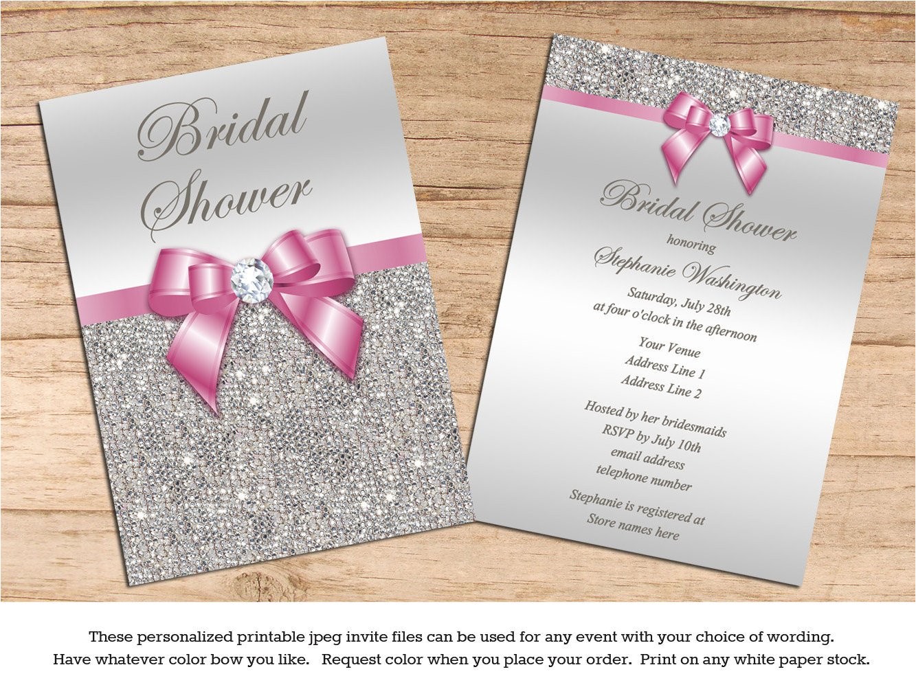 Cheap Bling Wedding Invitations Bridal Shower Wedding Invitations Silver Sequins Bling Your