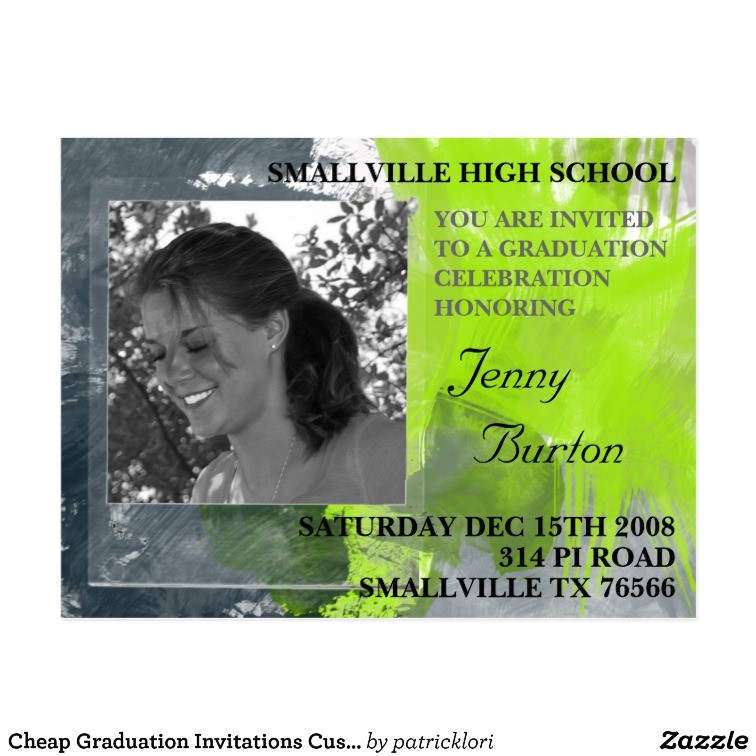 Cheap Custom Graduation Invitations Cheap Graduation Invitations Custom Postcard Zazzle