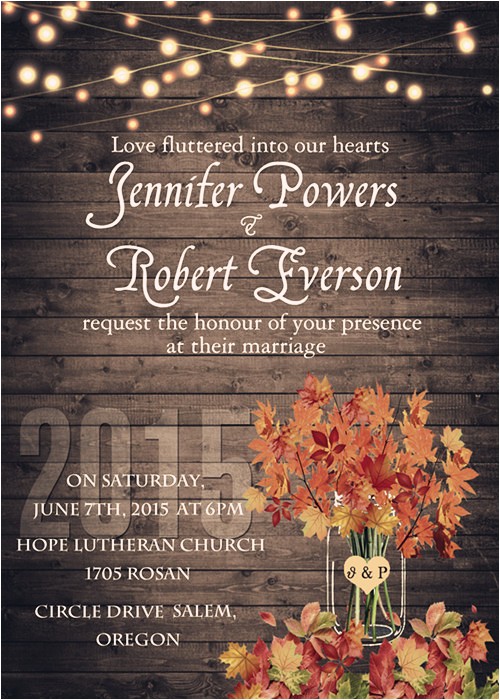 Cheap Fall themed Wedding Invitations Fall Wedding Invitations Samples for Autumn Wedding Ideas