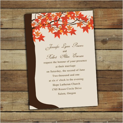 Cheap Fall themed Wedding Invitations Perfect Fall Wedding Invitations Ideas 2013