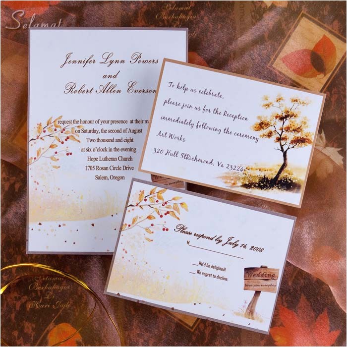 Cheap Fall themed Wedding Invitations top 5 Autumn Fall Wedding Invitation Ideas
