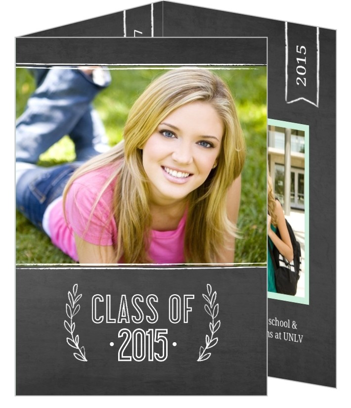 Cheap Tri Fold Graduation Invitations Chalkboard Timeline Graduation Trifold Announcement
