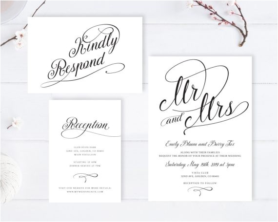 Cheap Wedding Invites with Response Cards Cheap Wedding Invitations with Rsvp Under 2 or Less