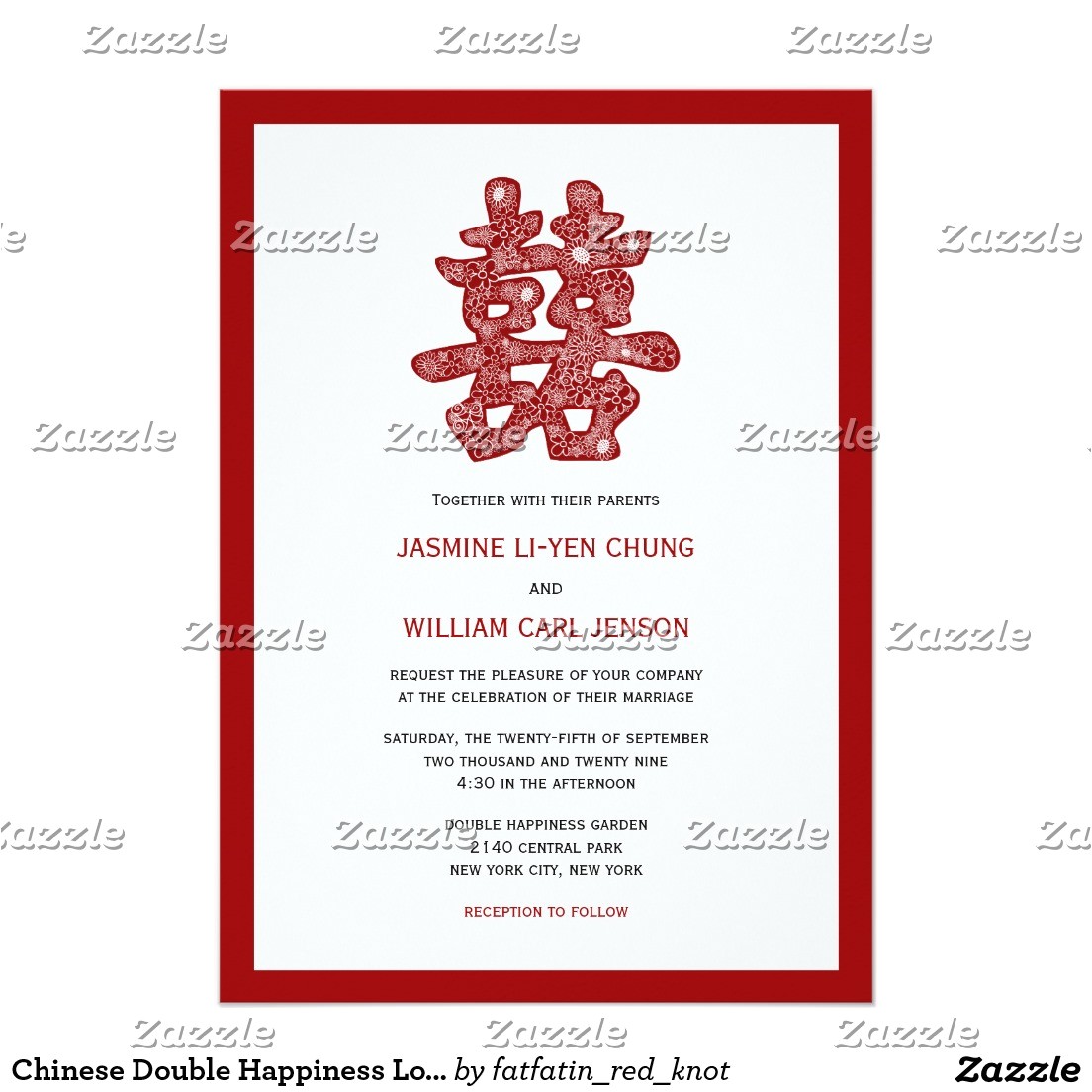 Chinese Wedding Invitation Template Chinese Wedding Invitation Rectangle Potrait White Red