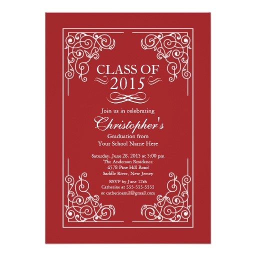 Class Of 2015 Graduation Invitations Elegant Class Of 2015 Graduation Party Invitation Zazzle